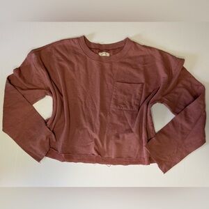 Women’s Cropped Lightweight Sweater Top Size Large